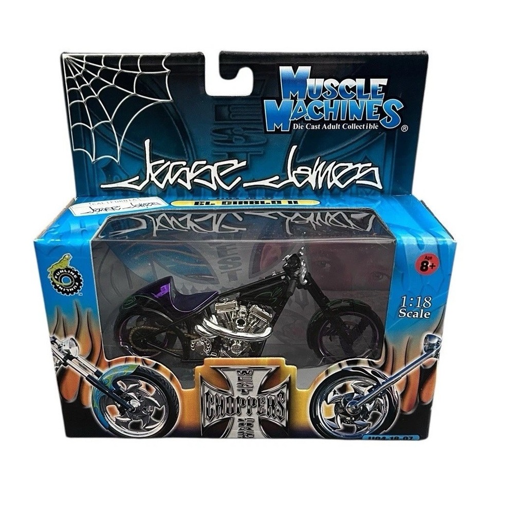 Jesse‎ James West Coast Choppers Purple El Diablo II JJ04-18-07. 1:18 Scale